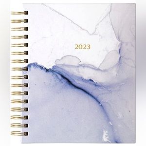 2023 Eccolo Dayna Lee Spiral Agenda Planner, Pastel Marble, Weekly Monthly View